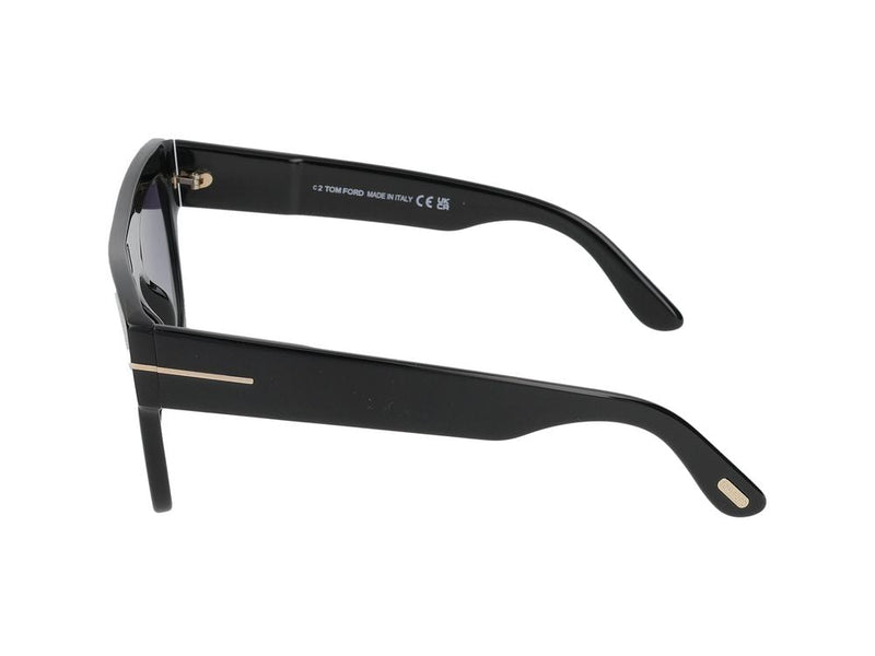 Tom Ford Ft0847 Square Injected Frame Sunglasses — Black
