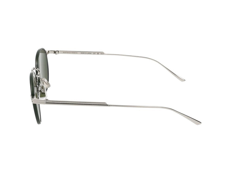 Bottega Veneta Bv1389s Round Metal Frame Sunglasses — Silver