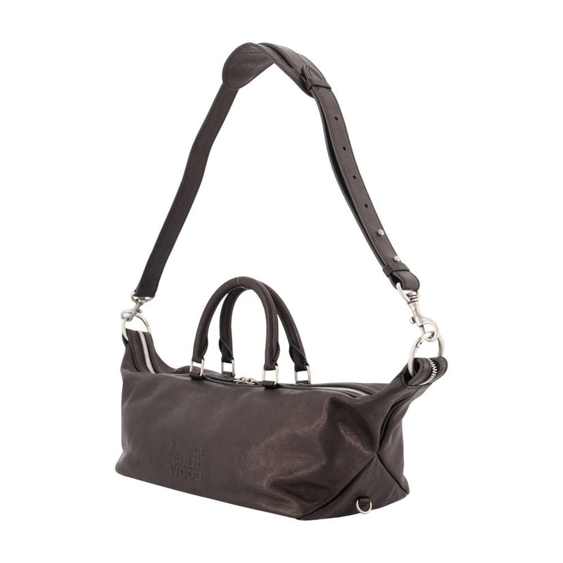 Marge Sherwood Dumpling Top Handle Bag — Black Lambskin