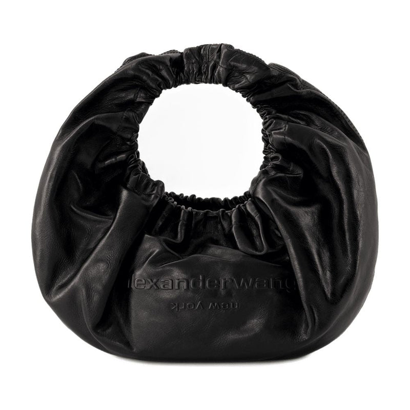 Alexander Wang Crescent Shoulder Bag — Black Calfskin