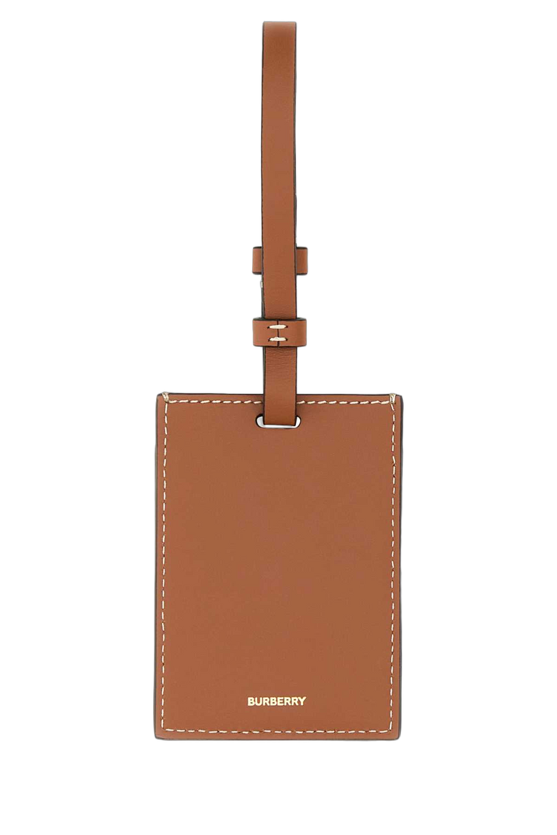 Burberry Checked Leather Card Case — Beige Cases