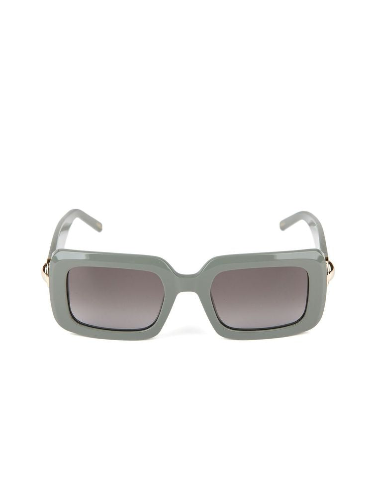 Furla Sfu980 Rectangular Acetate Sunglasses — Green