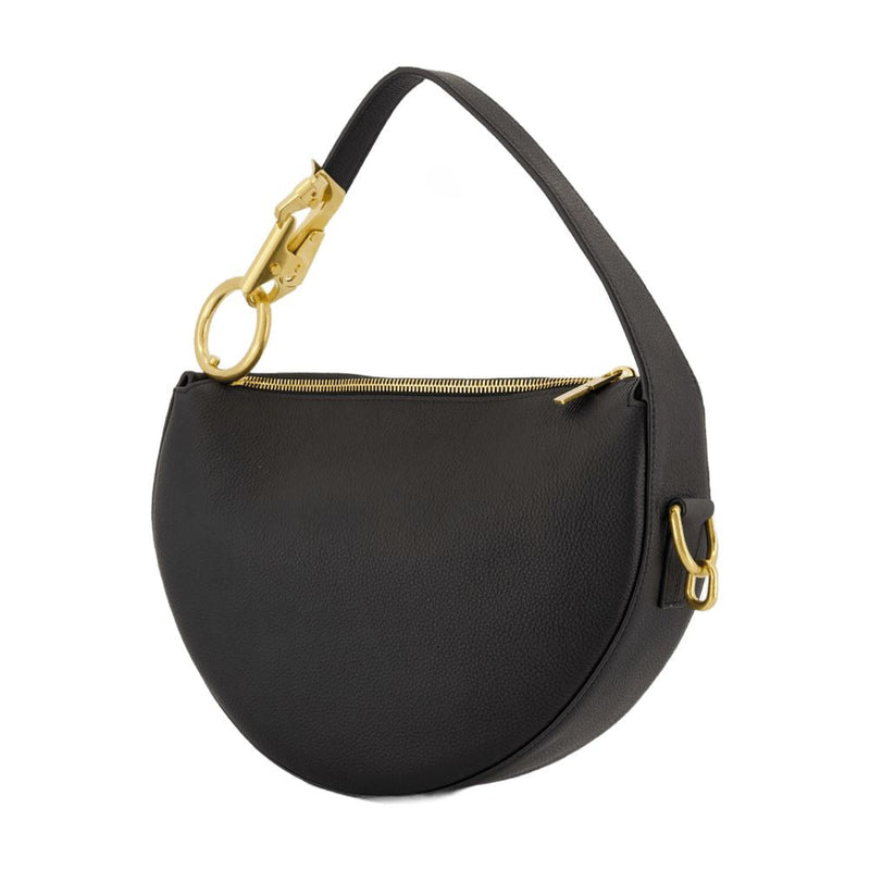 Burberry Knight Shoulder Bag — Black Calfskin