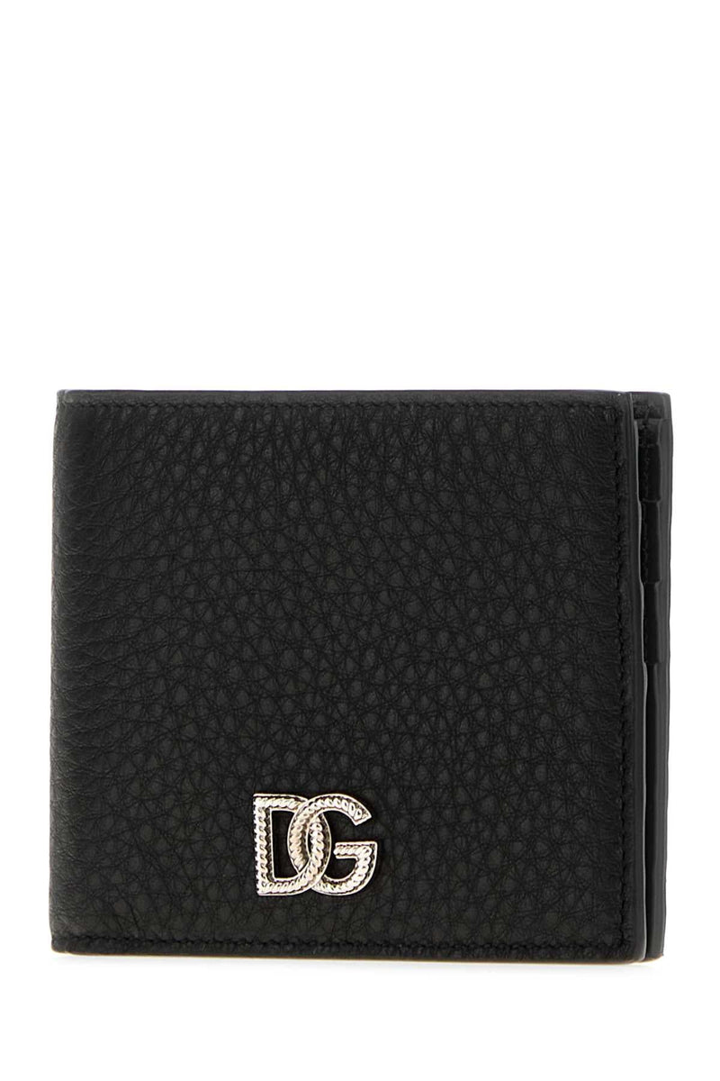 Dolce & Gabbana Textured Leather Wallet — Black