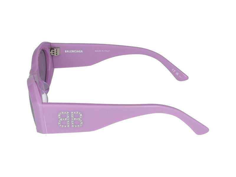 Balenciaga Bb0396sk Oversized Acetate Sunglasses — Violet