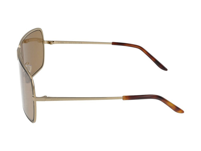 Maison Fendi Fe40195u Rectangular Metal-Frame Sunglasses — Neutral Standard