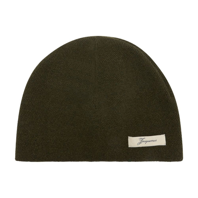Jacquemus Acu00809ak00286-560 Wool Knit Beanie — Khaki Beanies