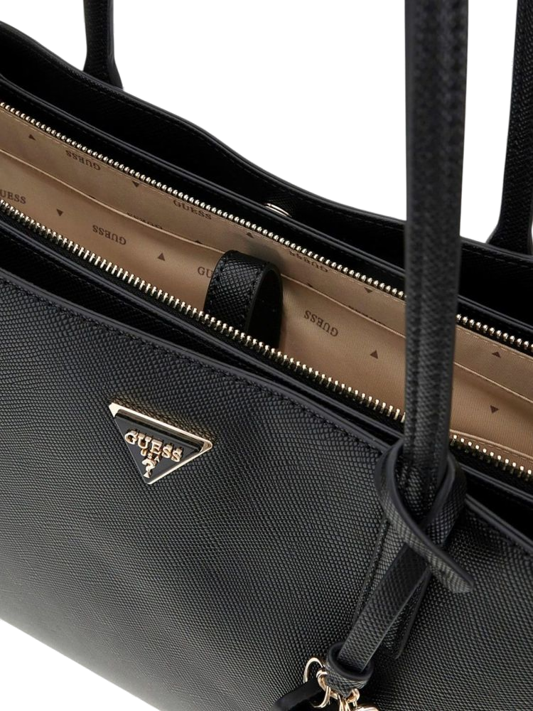 Guess Noelle Ii Tech Tote Bag — Black Polyurethane