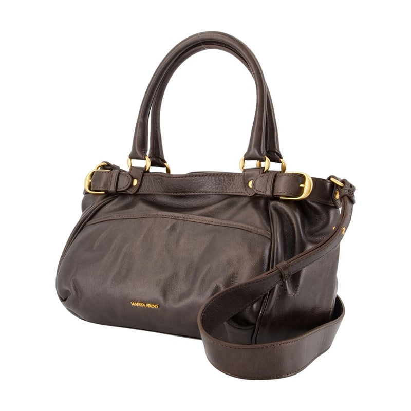 Vanessa Bruno Lune 24h Shoulder Bag — Brown Cowhide