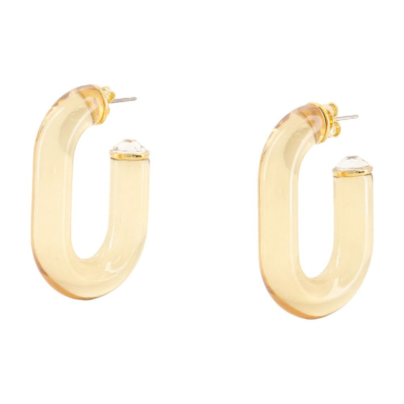 Rabanne Gold-Tone Tubular Earrings — Gold Synthetic