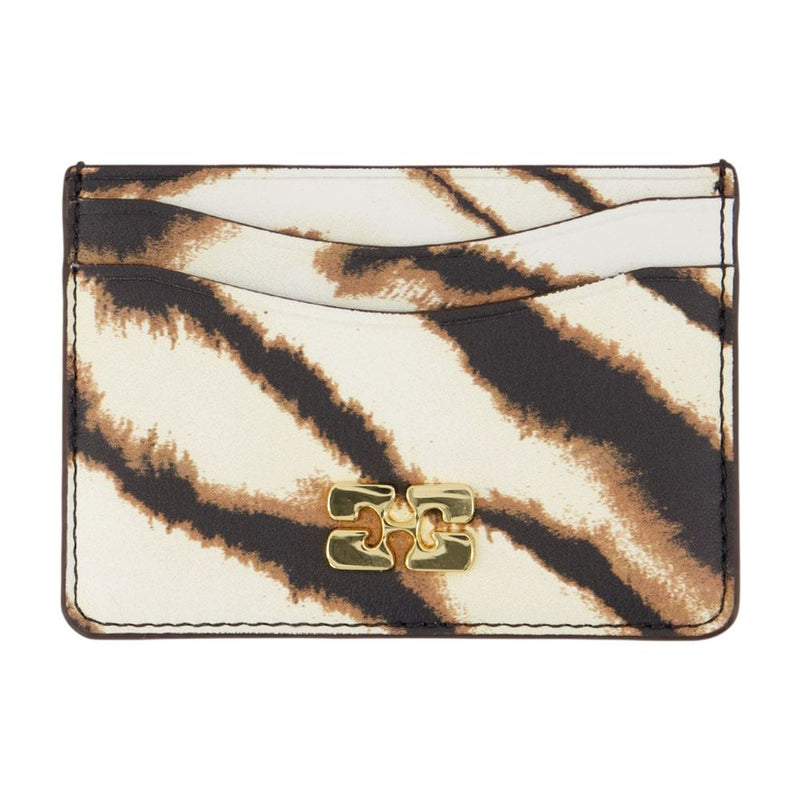 Ganni Bou Zebra Card Case — Ivory Synthetic Cases