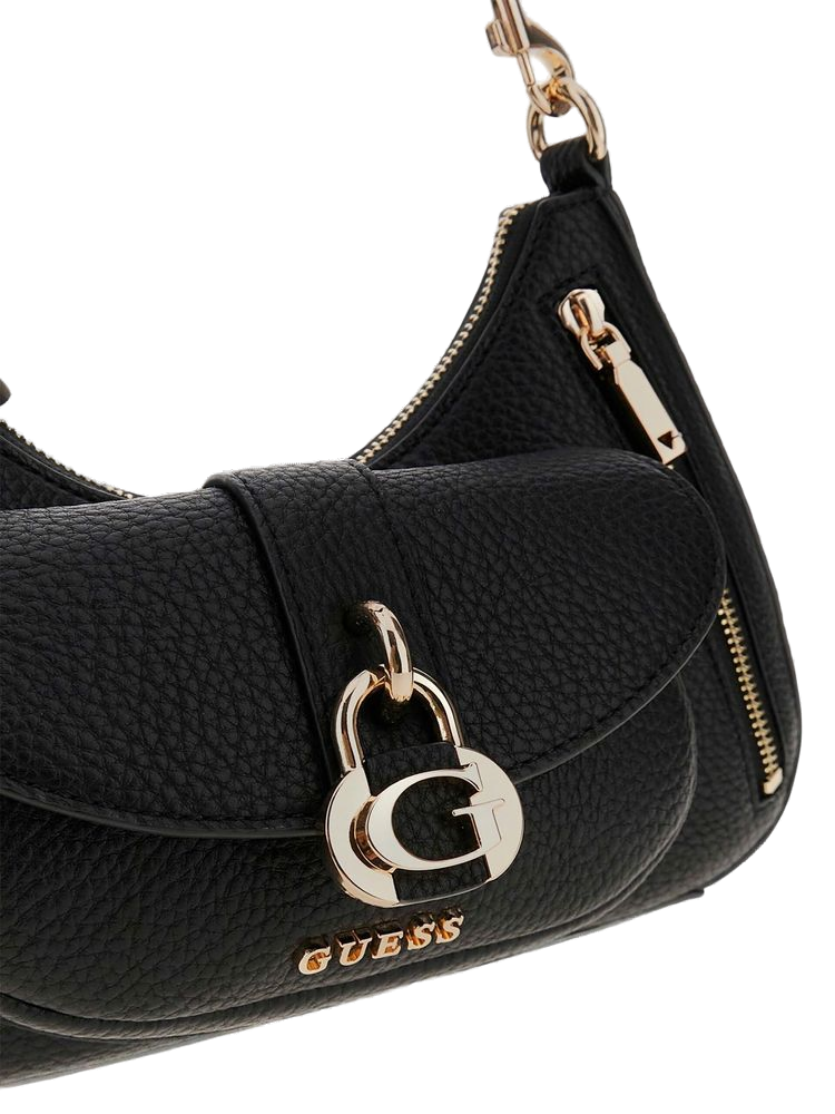 Guess Shoulder Bag — Black Polyurethane