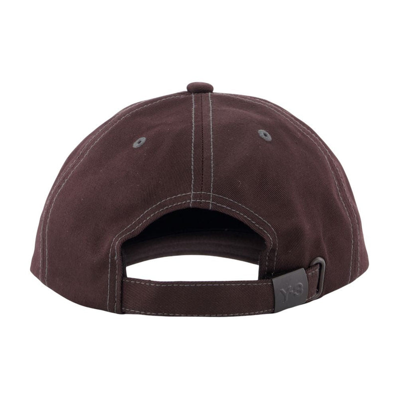 Y-3 Kw9675 Synthetic Baseball Cap — Burgundy Caps