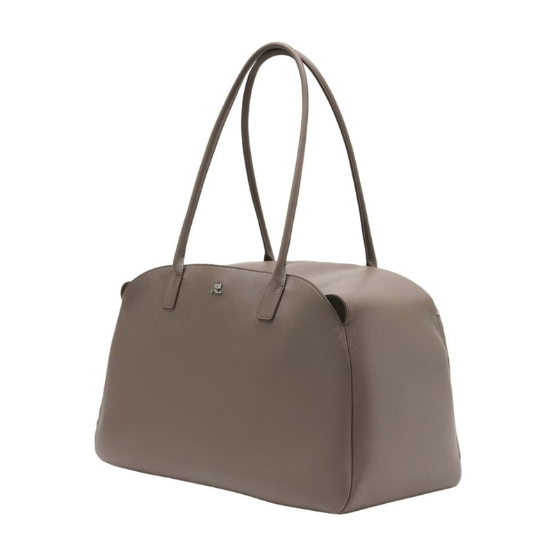 Courrèges Leather Shoulder Bag — Brown Cowhide