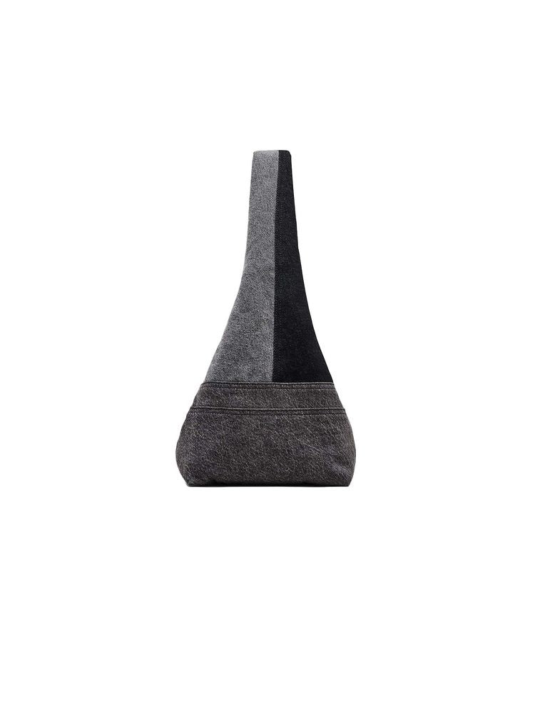 Marc Jacobs Colorblock Cotton Denim Shoulder Bag — Black