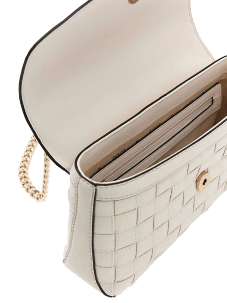 Guess Sandy Crossbody Bag — White Polyurethane