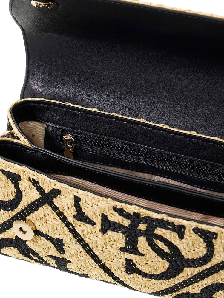 Guess Kirsten Top Handle Bag — Beige Polypropylene