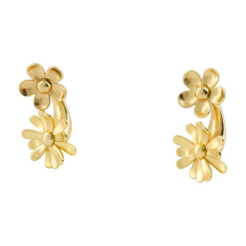 Marc Jacobs Statement Daisy-Flower Hair Clips — Gold Metal Pins Claws &