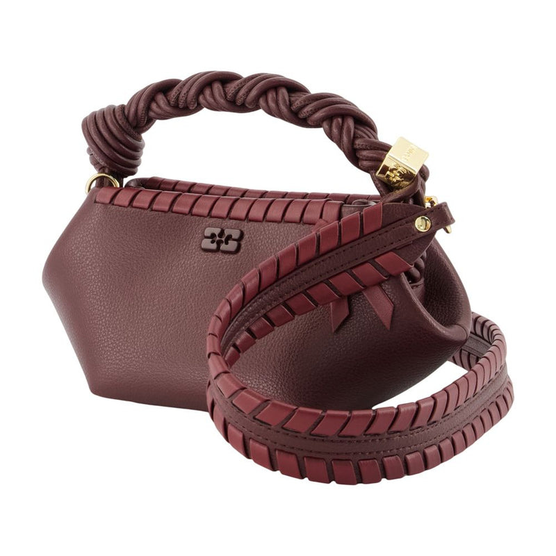 Ganni Bou Mini Bag — Burgundy Synthetic