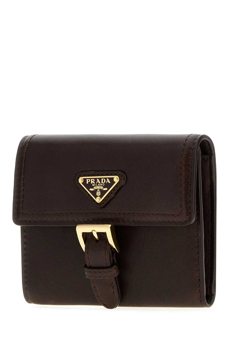 Prada Nappa Leather Wallet — Brown
