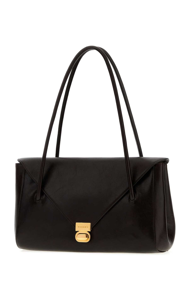 Marni East Shoulder Bag — Brown