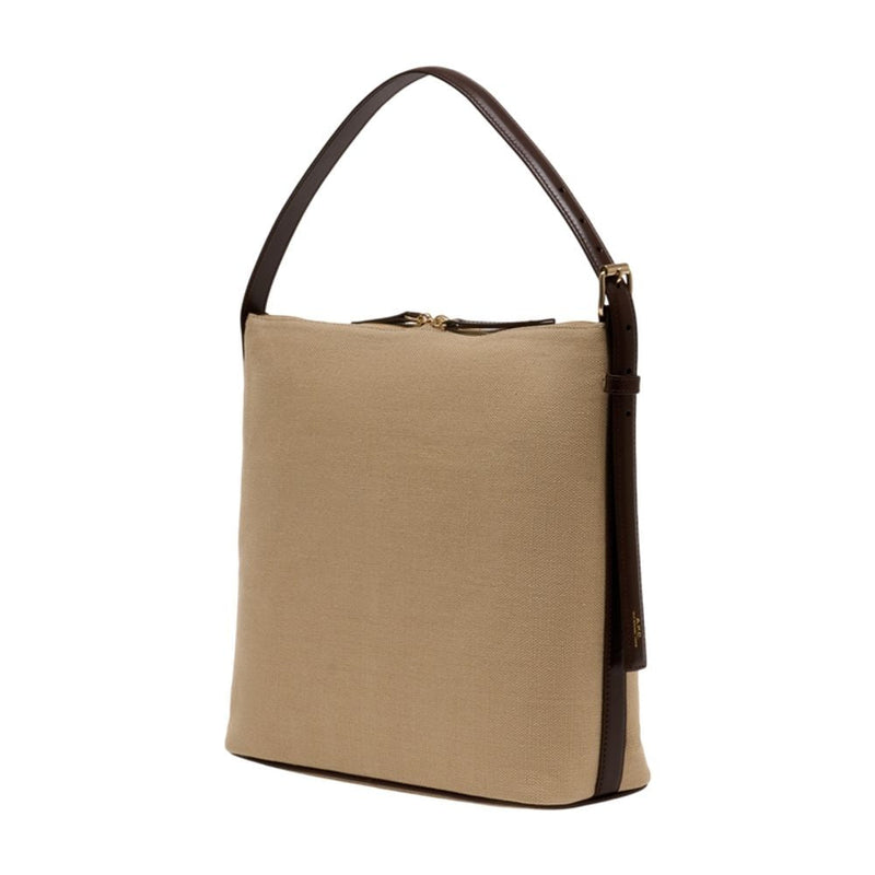 A.p.c. Vera Shoulder Bag — Beige Calfskin