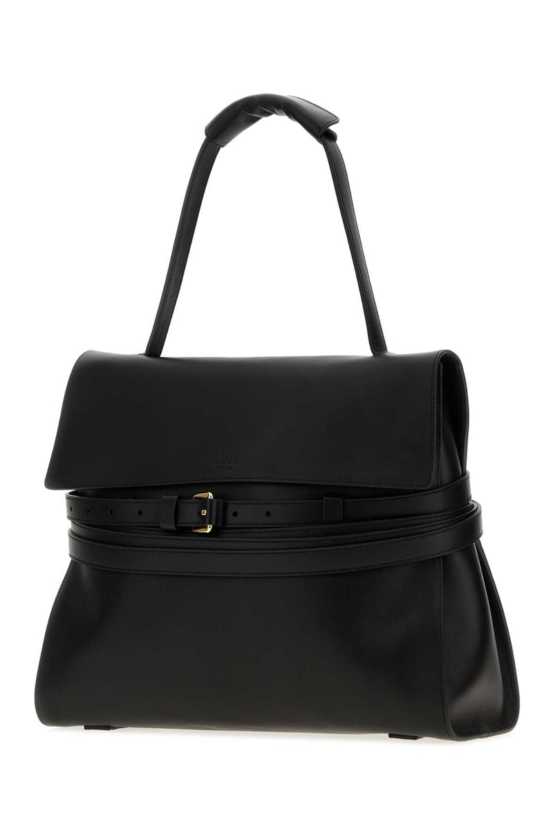 Moschino Tie Me Shoulder Bag — Black