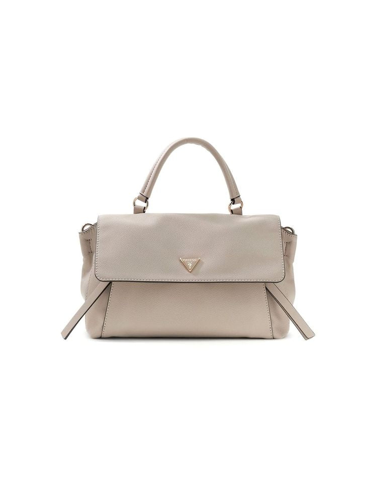 Guess Devon Top Handle Bag — Beige Polyurethane