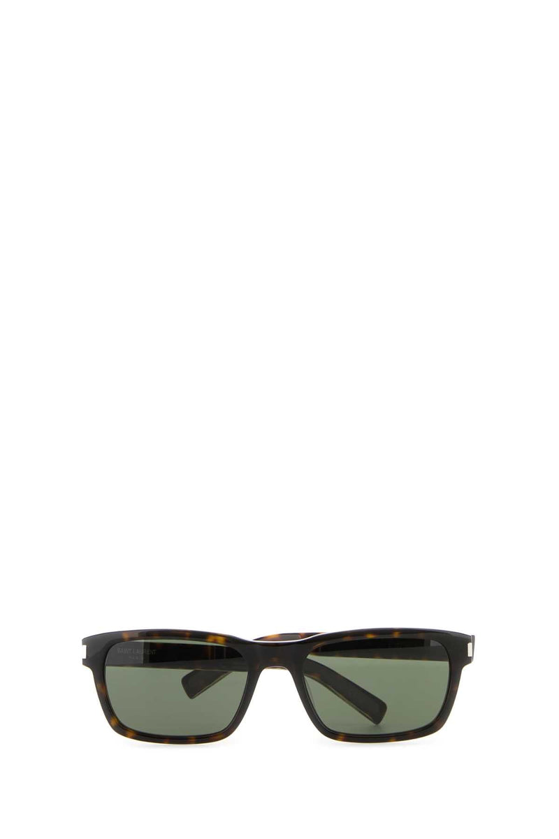 Saint Laurent 779827y9960 Acetate Rectangle Sunglasses — Brown Exterior