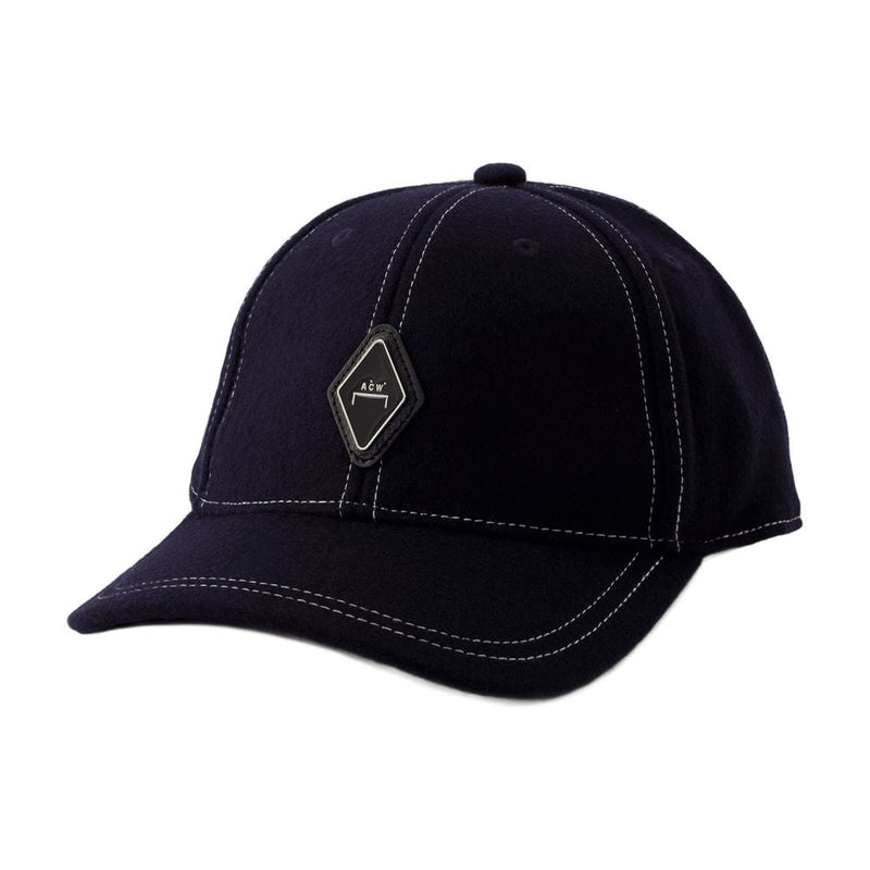 A Cold Wall Acwua185 Diamond-Quilted Cotton Baseball Cap — Navy Caps