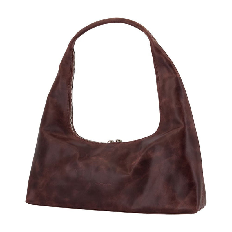 Marge Sherwood Suede Hobo Bag — Brown Leather