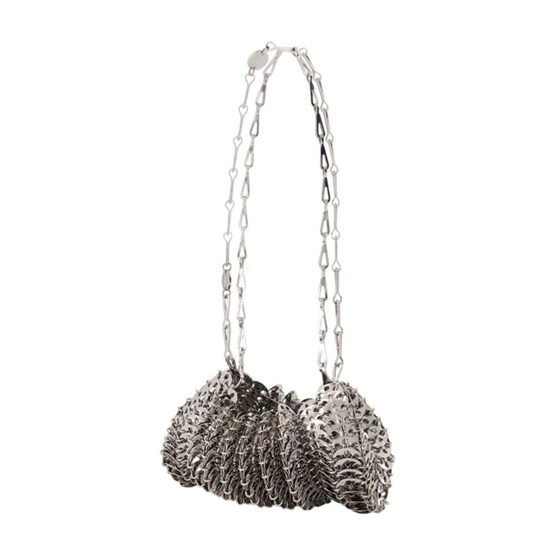 Rabanne Metal Mesh Shoulder Bag — Silver