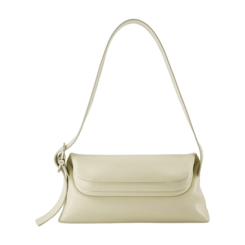 Osoi Hobo Folder Brot Shoulder Bag — Beige Calfskin
