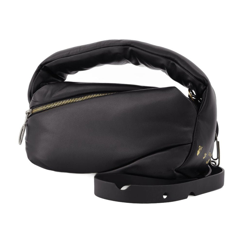 Off-White Pump Shoulder Bag — Black Leather