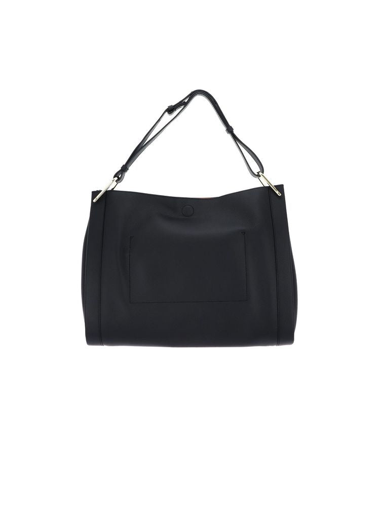 Coccinelle Wallace Shoulder Bag — Black Cow Leather