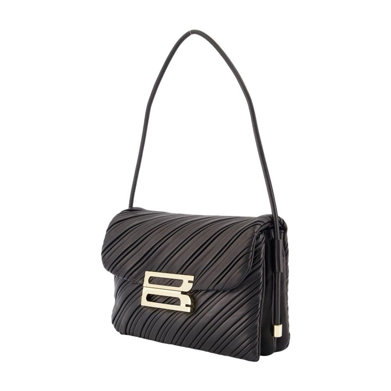 Victoria Beckham Quilted Calfskin Shoulder Bag — Black