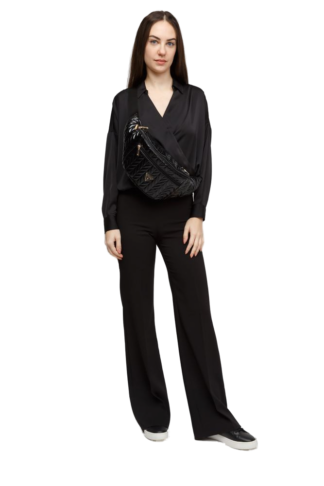 Guess Cheryl Belt Bag — Black Polyurethane