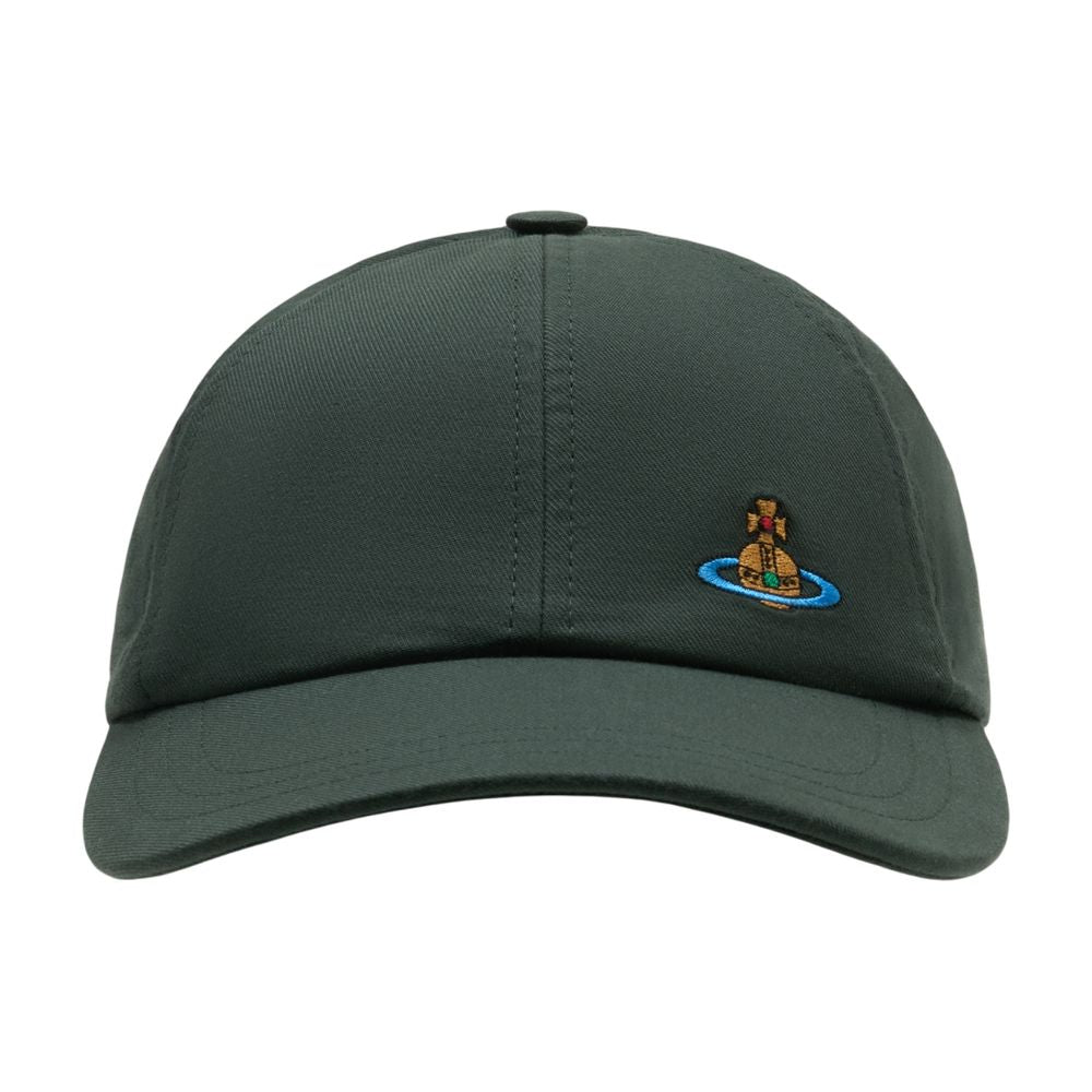 Vivienne Westwood 81020019-W01hc-M411 Cotton Baseball Cap — Green Caps
