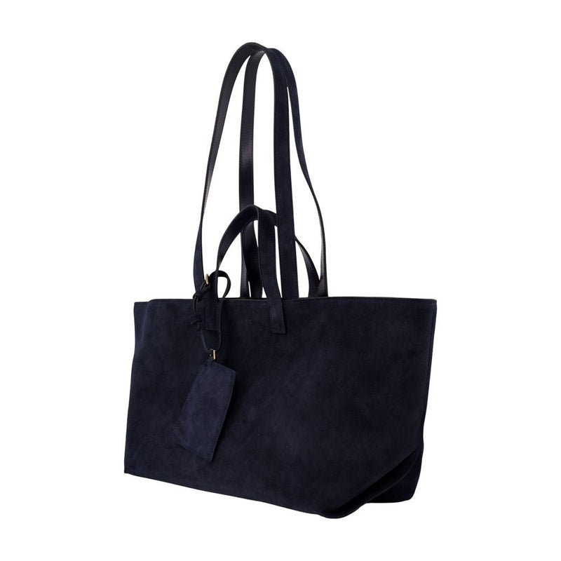A.p.c. Le Drummer Shoulder Bag — Blue Calfskin
