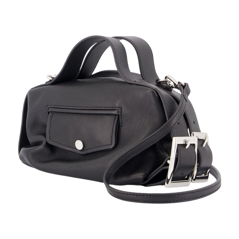 Simone Rocha Mini Biker Top Handle Bag — Black Calfskin