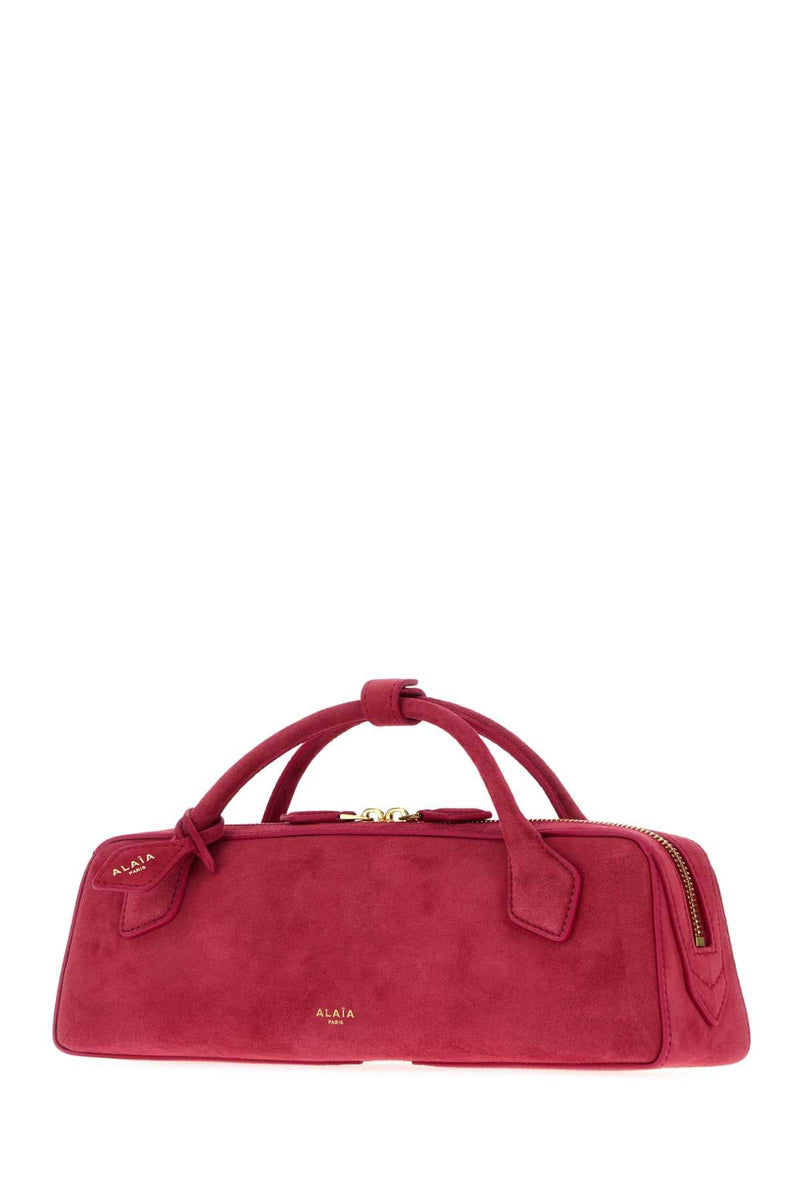 Alaia Le Teckel Shoulder Bag — Red Suede