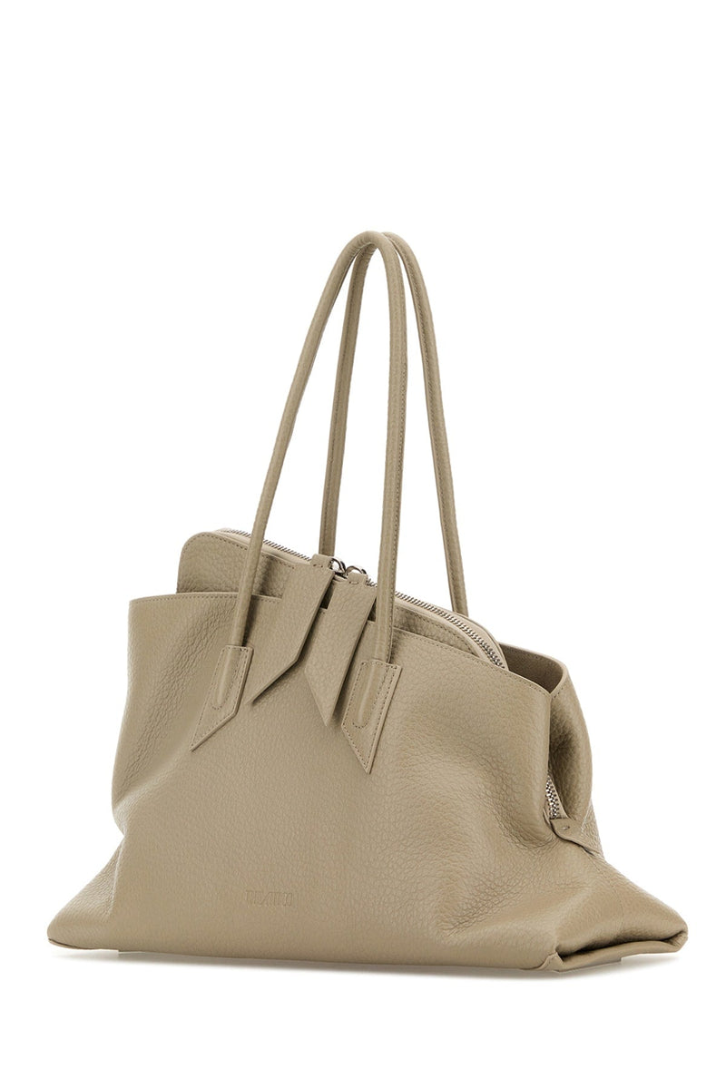 The Attico Handle Top Bag — Beige Leather