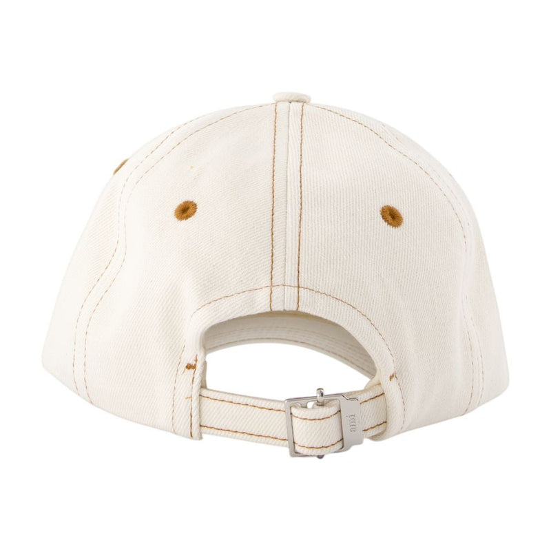 Ami Paris Ucp264.de0134-136 Baseball Cap — White Cotton Caps