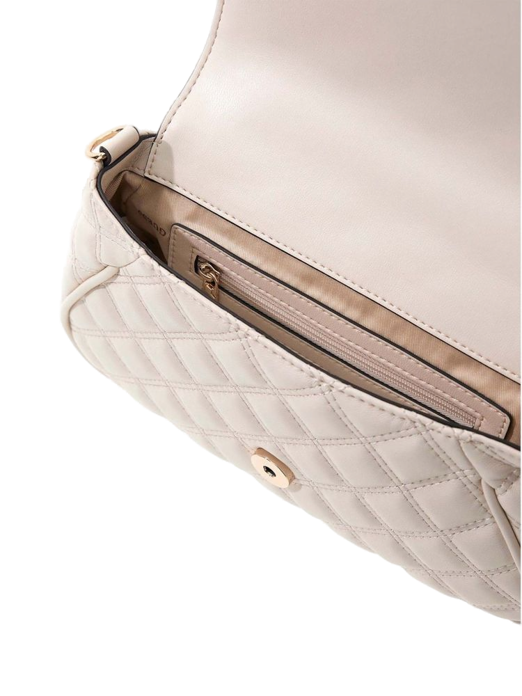 Guess Giully Ii Top Handle Bag — Beige Polyurethane