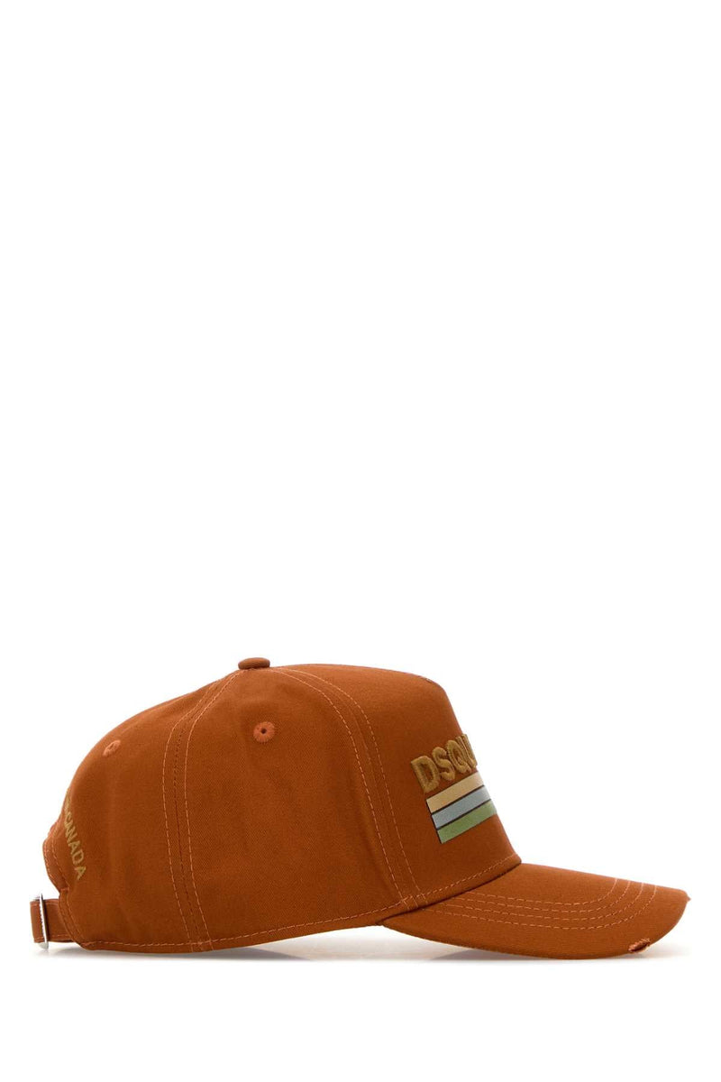 Dsquared2 Bcm096305c00001 Baseball Cap — Orange Exterior: Cotton Caps