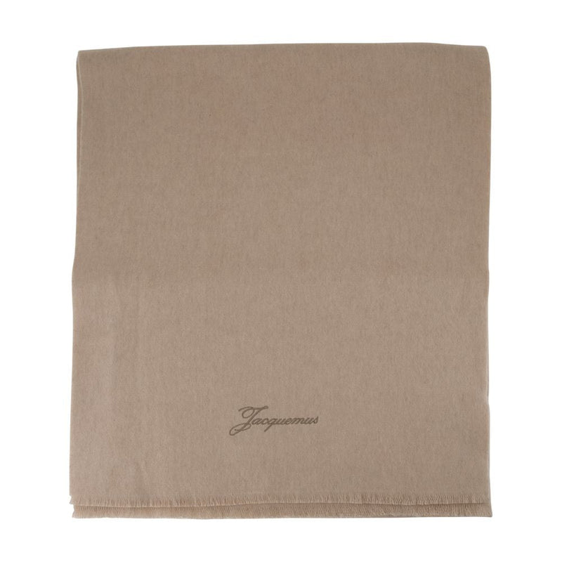 Jacquemus Scarf — Beige Wool Scarfs