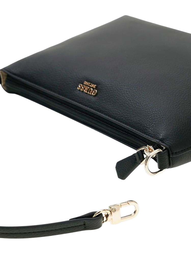 Guess Textured Polyurethane Tote Bag — Black