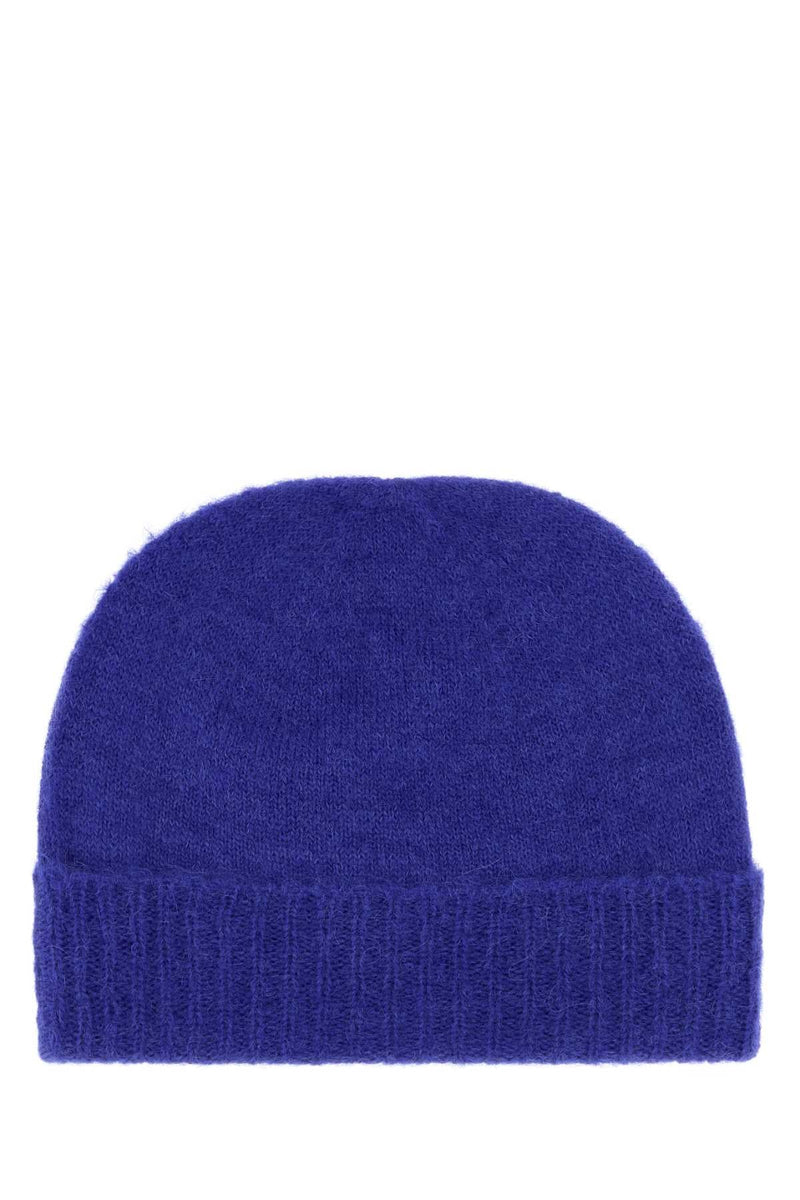 Vivienne Westwood Fluffy Beanie — Blue Exterior: Alpaca Nylon Wool Beanies