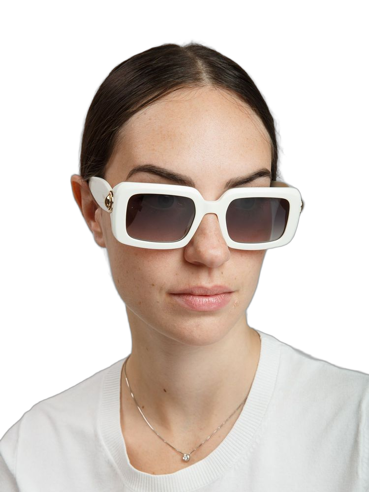 Furla Sfu980 Cream Acetate Sunglasses — White