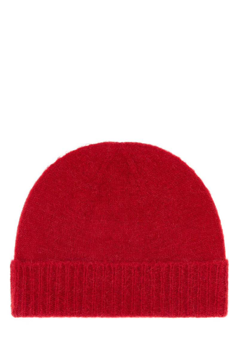Vivienne Westwood Fluffy Beanie — Red Exterior: Alpaca Nylon Wool Beanies